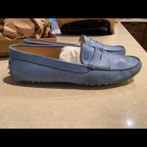 TOD’s City Gommino Driving Loafers in Leather Blue